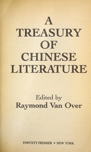Cover of: A Treasury of Chinese Literature