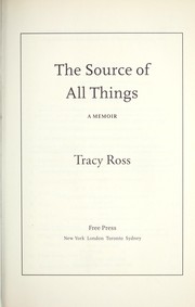 Cover of: The source of all things