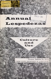 Cover of: Annual lespedezas: culture and use