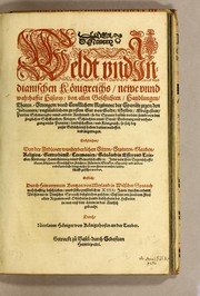 Cover of: Der Newenn Weldt vnd indianischen kȯnigreichs by Girolamo Benzoni