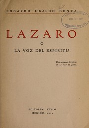 Cover of: Lázaro by Edgardo Ubaldo Genta