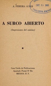 Cover of: A surco abierto: impresiones del camino