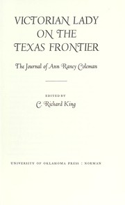 Cover of: Victorian lady on the Texas frontier by Ann Raney Thomas Coleman