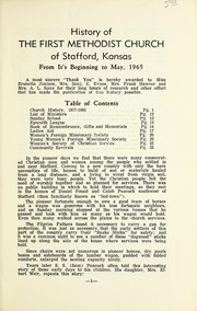 Cover of: History of the First Methodist Church of Stafford, Kansas by First Methodist Church (Stafford, Kan.), First Methodist Church (Stafford, Kan.)