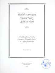 Cover of: Yiddish American popular songs, 1895 to 1950 by Irene Heskes