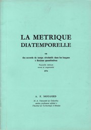 La métrique diatemporelle by Fereydoon Motamed