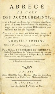 Abbrégé de l'art des accouchemens by Angélique-Marguerite Le Boursier Du Coudray