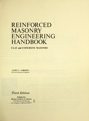Cover of: Reinforced masonry engineering handbook by James E. Amrhein