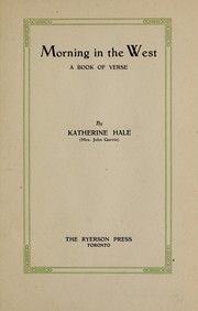 Cover of: Morning in the west: a book of verse