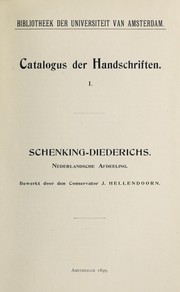 Cover of: Catalogus der handschriften ... by Universiteit van Amsterdam. Bibliotheek.
