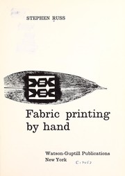 Cover of: Fabric printing by hand