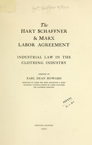 Cover of: The Hart, Schaffner & Marx labor agreement by Hart, Schaffner & Marx.