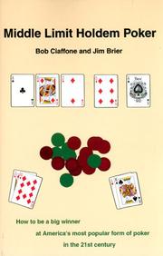 Middle Limit Holdem Poker by Bob Ciaffone, Jim Brier