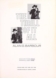 Cover of: The thrill of it all by Alan G. Barbour