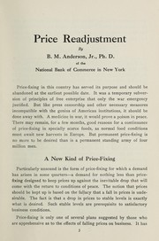 Cover of: Price readjustment