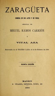 Cover of: Zaragu eta: comedia en dos actos y en prosa