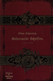 Gesammelte Schriften by Marie von Ebner-Eschenbach