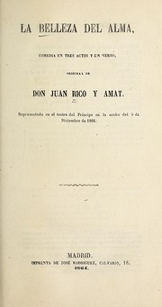 Cover of: La belleza del alma: comedia en tres actos y en verso