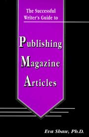 Cover of: The successful writer's guide to publishing magazine articles