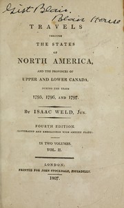 Cover of: Travels through the states of North America by Isaac Weld