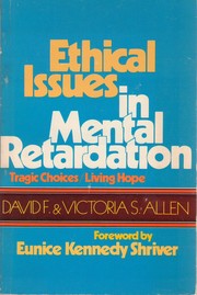 Cover of: Ethical issues in mental retardation