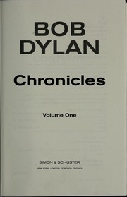 Cover of: Chronicles : volume one