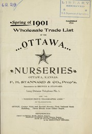 Cover of: Spring of 1901 wholesale trade list of the Ottawa [Star] Nurseries