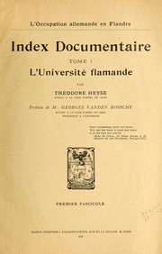 Cover of: L'université flamande by Théodore Heyse