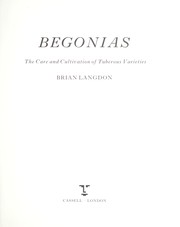 Cover of: Begonias by Brian Langdon
