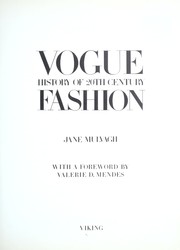 Cover of: Vogue history of 20th century fashion by Jane Mulvagh