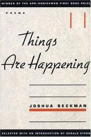 Cover of: Things Are Happening: Poems