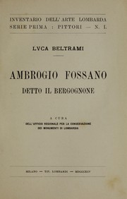 Cover of: Ambrogio Fossano, detto il Bergognone by Luca Beltrami