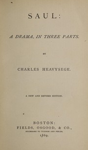 Cover of Saul by Charles Heavysege