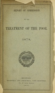 Cover of: Report of commission on the treatment of the poor.