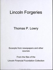 Cover of: Lincoln forgeries by Lincoln Financial Foundation Collection