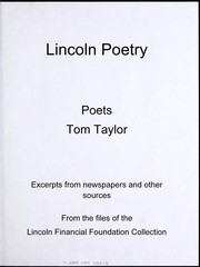 Cover of: Lincoln poetry | Lincoln Financial Foundation Collection