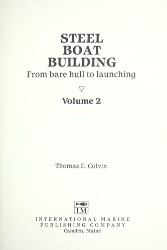 Steel boat building (1985 edition) Open Library