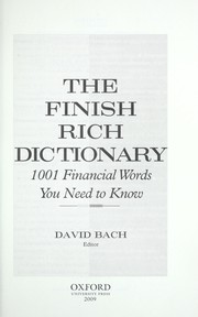 Cover of: The finish rich dictionary