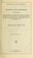 Cover of: Hearings and arguments in the matter of the application of the New York [and] Ontario Power Co. for approval of the obstruction of the waters of the St. Lawrence River at Waddington, N.Y.