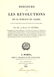 Cover of: Discours sur les révolutions de la surface du globe by Baron Georges Cuvier