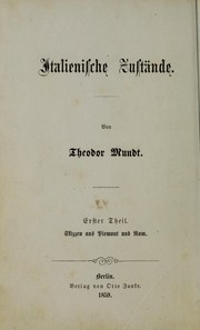 Cover of: Italienische Zustände