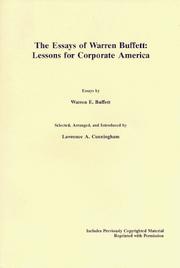 Cover of: The Essays of Warren Buffett: Lessons for Corporate America