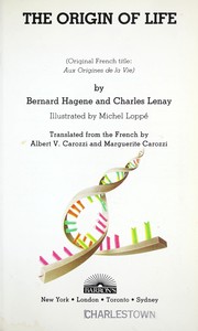 Cover of: The origin of life