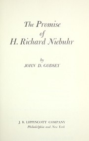 Cover of: The promise of H. Richard Niebuhr