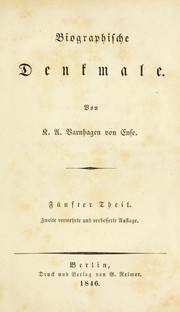 Cover of: Biographische Denkmale
