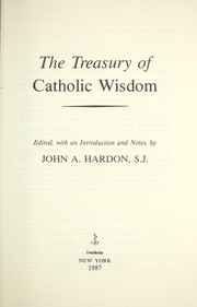 Cover of: The Treasury of Catholic wisdom