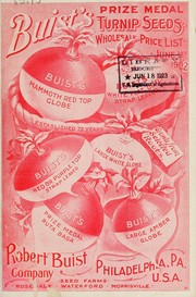Cover of: Buist's wholesale price list by Robert Buist Company
