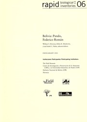 Cover of: Bolivia: Pando, Frederico Rom n