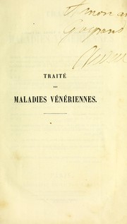 Cover of: Trait©♭ des maladies v©♭n©♭riennes by Auguste-Théodore Vidal