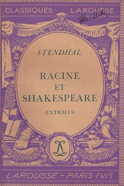 Cover of: Racine et Shakespeare by Stendhal